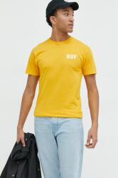 Huf tricou din bumbac culoarea portocaliu, cu imprimeu PPYY-TSM33N_22X
