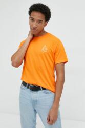 Huf tricou din bumbac culoarea portocaliu, cu imprimeu PPYY-TSM33L_22X