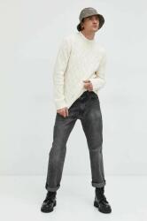 Abercrombie & Fitch pulover barbati, culoarea alb 9BYY-SWM0TM_00X