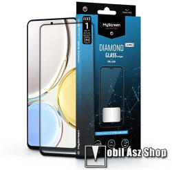 MyScreen DIAMOND GLASS LITE EDGE előlap védő karcálló edzett üveg - FEKETE - 9H, 0.33 mm, A teljes felületén tapad, a teljes kijelzőt védi - HUAWEI Honor X30 / Magic4 Lite / X9 5G / X9 4G / X40 GT