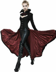 Devil fashion дамско палто DEVIL FASHION - Scarlet Town готик наметало с медичи яка - CT07302