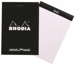 RHODIA A5 ponthálós 80lap fekete jegyzettömb (P1131-0093) - tintasziget