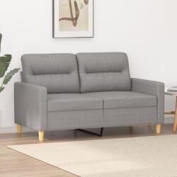 vidaXL Canapea cu 2 locuri, gri deschis, 120 cm, material textil (348783) Canapea
