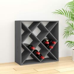 vidaXL Dulap de vinuri, gri, 62x25x62 cm, lemn masiv de pin (821544) - vidaxl