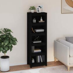 vidaXL Bibliotecă, negru, 50x35x154 cm, lemn masiv de pin (821718) Biblioteca