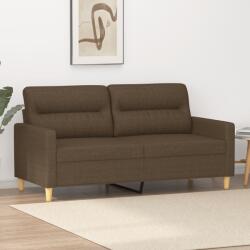 vidaXL Canapea cu 2 locuri, maro, 140 cm, material textil (348794) Canapea