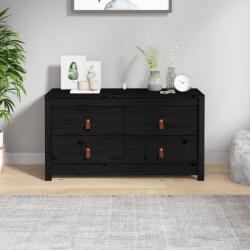 vidaXL Dulap lateral, negru, 100x40x54 cm, lemn masiv de pin (821778) Comoda