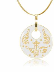 ZEMA Barokk fehér&arany porcelán medál 9412-2769/W. 0
