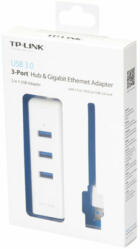 TP-Link USB 3.0 to Gigabit Ethernet Network Adapter 3-Port USB 3.0 Hub 1 USB 3.0 connector 1 Gigabit Ethernet port 3 USB 3.0 ports (UE330)