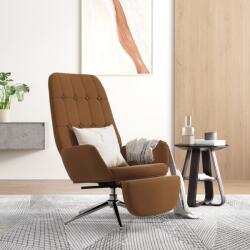vidaXL Scaun de relaxare cu suport de picioare, maro, microfibră (3097698)