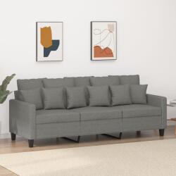 vidaXL Canapea cu 3 locuri, gri închis, 180 cm, material textil (348840) Canapea