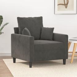 vidaXL Fotoliu canapea, gri închis, 60 cm, catifea (348856) Canapea