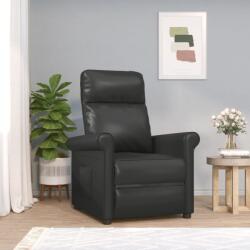 vidaXL Fotoliu de masaj electric, negru, piele ecologică (3143415)