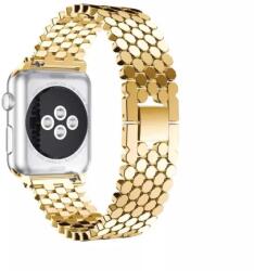 Alphajack Apple Watch 4/5/6/7/8/SE/Ultra (42/44/45/49mm) fém luxury óraszíj arany Alphajack