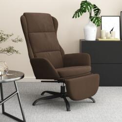 vidaXL Scaun de relaxare cu suport de picioare, maro, microfibră (3097925)