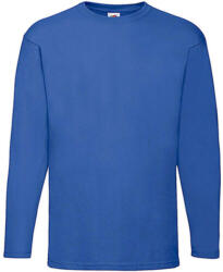 Fruit of the Loom Férfi póló Hosszú ujjú Fruit of the Loom Value Weight LS T - 3XL, Királykék