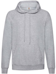 Fruit of the Loom Férfi Pulóver Kapucnis Hosszú ujjú Fruit of the Loom Lightweight Hooded Sweat - 2XL, Heather szürke