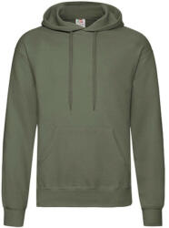 Fruit of the Loom Férfi Pulóver Kapucnis Hosszú ujjú Fruit of the Loom Classisc Hooded Sweat - 2XL, Oliva zöld