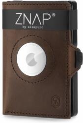 Slimpuro ZNAP Airtag Wallet, 8 carduri, compartiment pentru monede, 8, 9 x 1, 5 x 6, 3 cm (L x Î x l), protecție RFID (ZNAPAirBrown8) (ZNAPAirBrown8) - klarstein