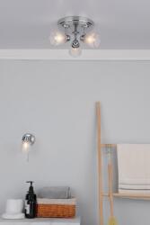 där lighting group Plafoniera Cedric Bathroom 3 Light Spotlight Polished Chrome Glass IP44 (CED7638 DAR LIGHTING)