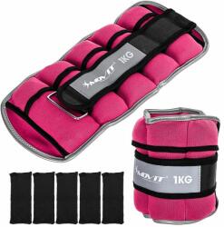 MOVIT Neoprén fényvisszaverő terhelő súly 2 x 1 kg rózsaszín (20040984) - kokiskashop