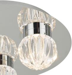 där lighting group Plafoniera Zondra Bathroom 3 Light Flush Polished Chrome Glass LED IP44 (ZON5350 DAR LIGHTING)