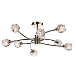 där lighting group Plafoniera Seattle 8 Light Semi Flush Antique Brass (SEA0875 DAR LIGHTING)
