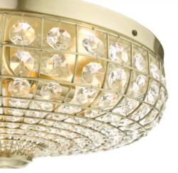 där lighting group Lampa tavan Asmara 5 Light Flush Antique Brass Crystal (ASM5475 DAR LIGHTING)