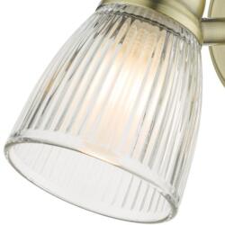 där lighting group Aplica Cedric Bathroom Single Wall Spotlight Antique Brass Glass IP44 (CED0775 DAR LIGHTING)