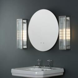 där lighting group Aplica Keegan Large Bathroom Wall Light Polished Stainless Steel Glass IP44 (KEE5044 DAR LIGHTING)