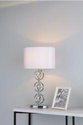 där lighting group Veioza Innsbruck Table Lamp Polished Chrome With Shade (INN4250 DAR LIGHTING)