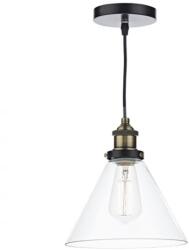 där lighting group Lampa suspendata Ray 1 Light Pendant Antique Brass Clear (RAY0175 DAR LIGHTING)