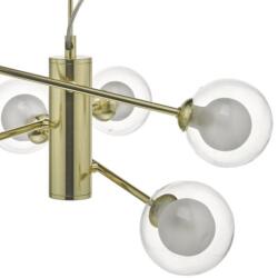 där lighting group Lampa suspendata Kumara 6lt Pendant Gold & Glass (KUM0635 DAR LIGHTING)