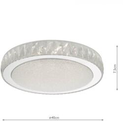 där lighting group Lampa tavan Akelia Flush Acrylic & Stainless Steel Large LED (AKE5008 DAR LIGHTING)