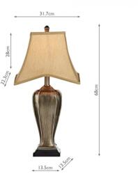där lighting group Veioza Emlyn Table Lamp Silver/Gold With Shade (EML4235-X DAR LIGHTING)