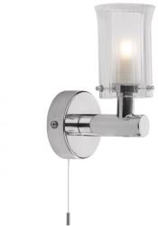 där lighting group Aplica Elba Bathroom Wall Light Polished Chrome Glass IP44 (ELB0750 DAR LIGHTING)
