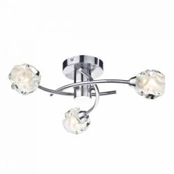 där lighting group Lampa tavan Seattle 3 Light Flush Satin Chrome Glass (SEA5346 DAR LIGHTING)