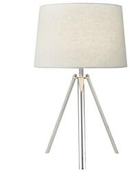 där lighting group Veioza Griffith Table Lamp Polished Chrome With Grey Linen Shade (GRI4250 DAR LIGHTING)
