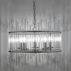 där lighting group Lampa suspendata Olyn 5lt Pendant Polished Nickel & Glass (OLY0538 DAR LIGHTING)