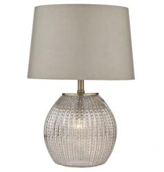där lighting group Veioza Sonia Dual Light Table Lamp Antique Brass & Silver Glass With Shade (SON4232 DAR LIGHTING)