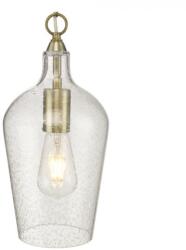 där lighting group Lampa suspendata Nida Pendant Antique Brass Glass (NID0175 DAR LIGHTING)