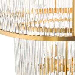 där lighting group Lampa suspendata Eleanor 15 Light Chandelier Natural Brass Glass (ELE1535 DAR LIGHTING)