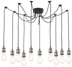där lighting group Lampa suspendata Waco 10 Light Pendant Antique Brass Matt Black (WAC2375 DAR LIGHTING)
