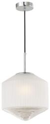 där lighting group Lampa suspendata Nisha 1 Light Pendant Polished Chrome And Frosted/Clear Glass (NIS0108 DAR LIGHTING)