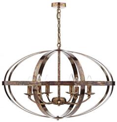 där lighting group Lampa suspendata Symbol 6 Light Pendant Petrol Copper (SYM0664 DAR LIGHTING)