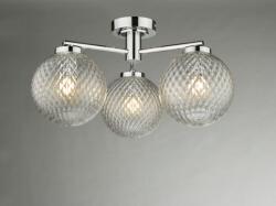 där lighting group Plafoniera Wayne Bathroom 3 Light Semi Flush Polished Chrome Glass IP44 (WAY5350 DAR LIGHTING)