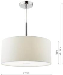 där lighting group Lampa suspendata Ronda 3lt Pendant With White Shade And Diffuser 40cm (RON102 DAR LIGHTING)