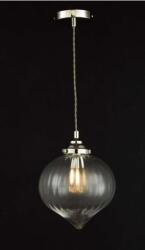 där lighting group Lampa suspendata Mya 1 Light Single Pendant Polished Nickel Glass (MYA0138 DAR LIGHTING)