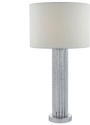 där lighting group Veioza Lazio Table Lamp Polished Chrome Silver Rods With Linen Shade (LAZ4232 DAR LIGHTING)
