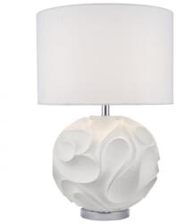 där lighting group Veioza Zachary Round Table Lamp White With Shade (ZAC432 DAR LIGHTING)